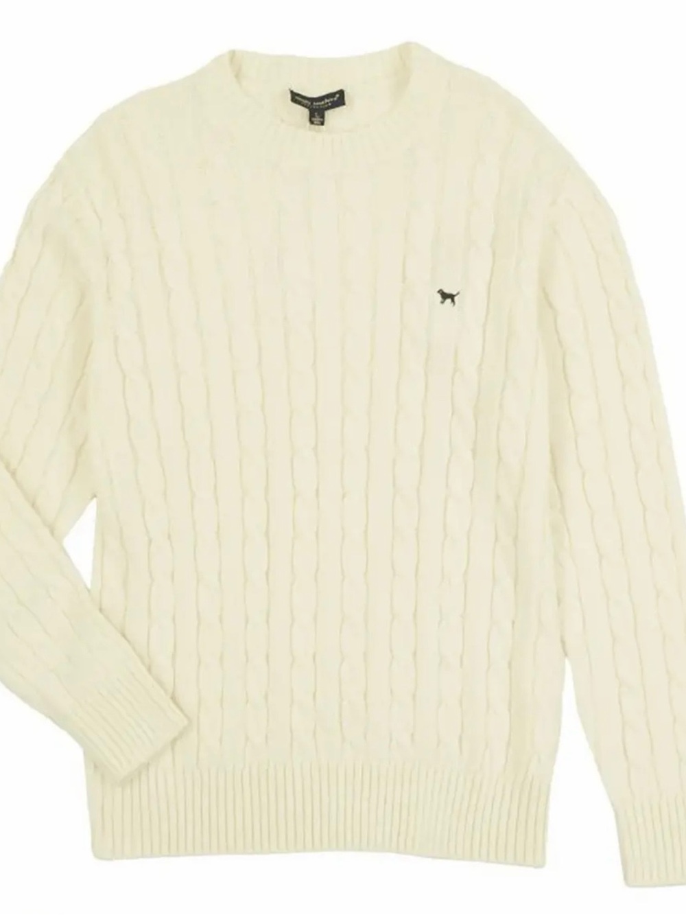 Simply Southern Cream Cable Knit Crewneck Sweater